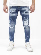 NODP Randomly Distressed Blue Jeans